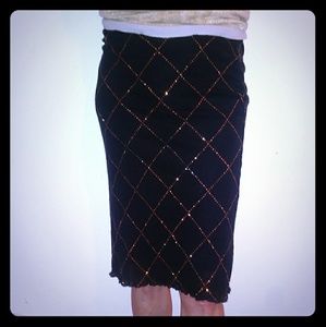 Black and Red Beaded skirt